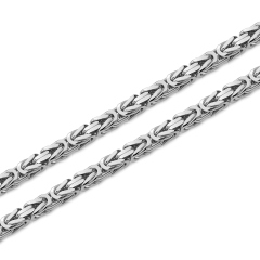 Catena d'argento con motivo reale 4 mm - IS8070